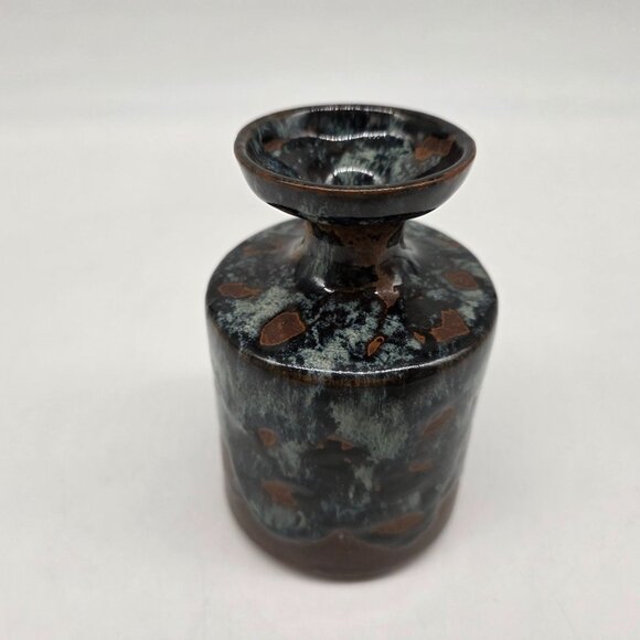 Vintage Pottery Craft USA Stoneware Small Vase With Unique Drip Glaze Finish - Picture 3 of 11
